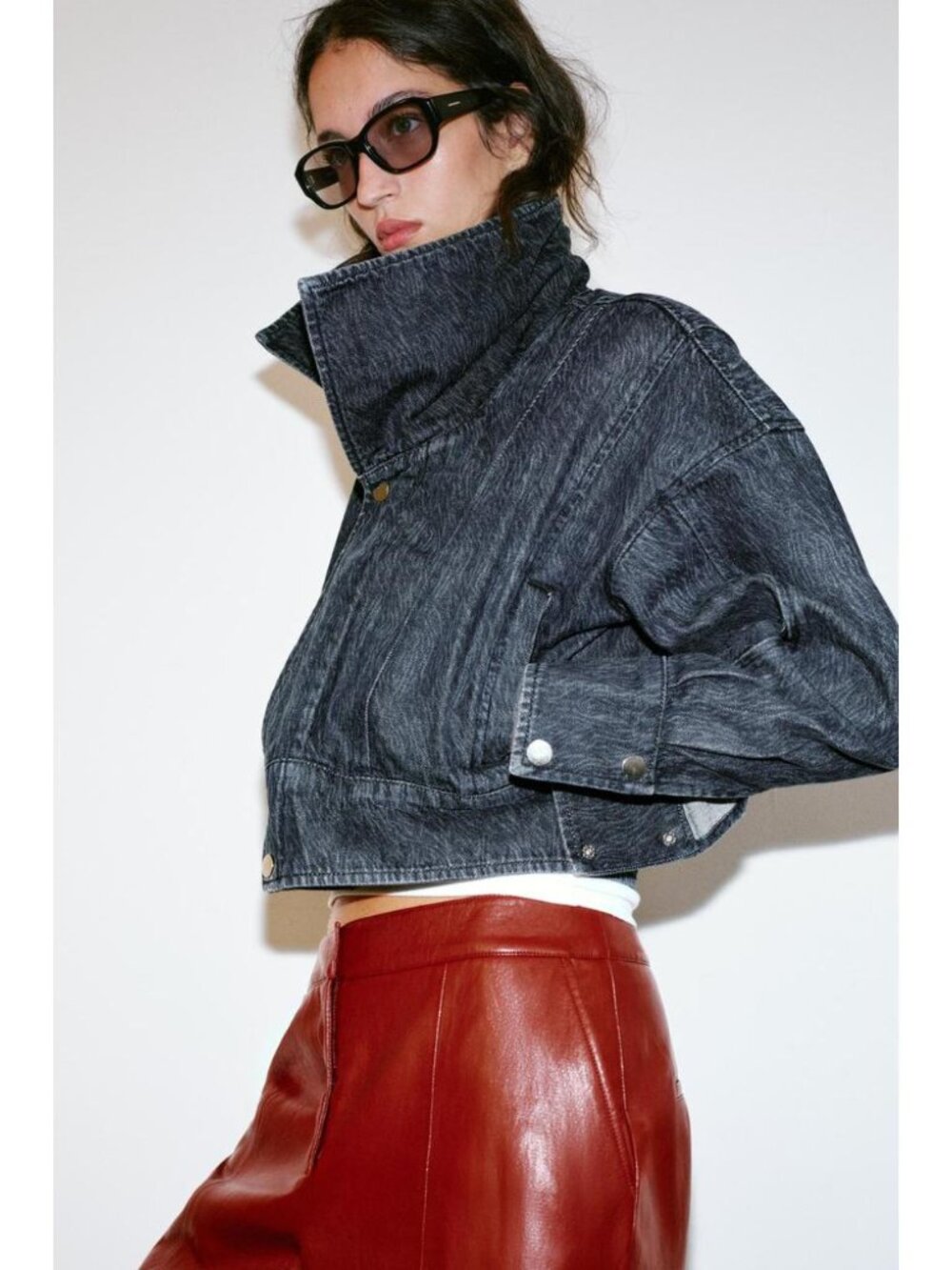 ZARA Z1975 CROPPED DENIM JACKET